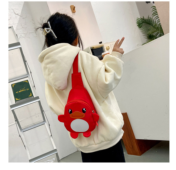 Cartoon Canvas Bag Cute Duck Child Chest Bag Small Satchel display picture 56