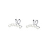 Earrings from pearl, silver 925 sample, simple and elegant design, no pierced ears, internet celebrity