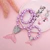 Cross border new pattern children Necklace suit mermaid Necklace baby Pearl Bracelet Cartoon princess sweater chain wholesale