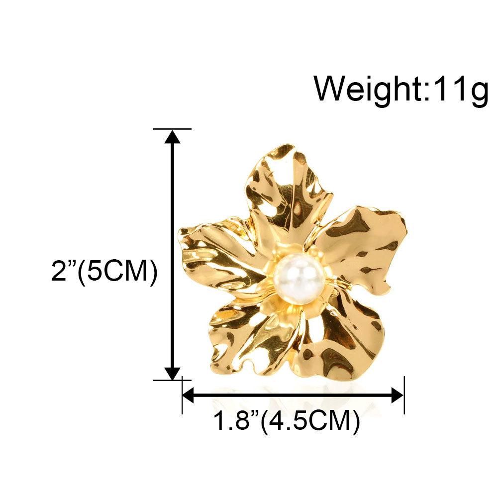 Europäische Und Amerikanische Übertriebene Einfache Blumen Ohrringe Grenz Überschreitende Mode Persönlichkeit Temperament Ohrringe Weibliche F5800 display picture 1