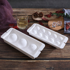 Japanese imported round ice cube tray whiskey ice cube mold round ten-grid self-made ice ball ice cube tray ice cube box
