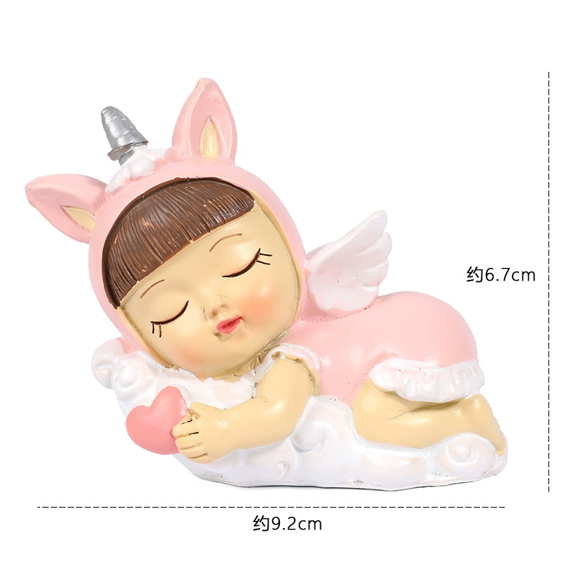 Cake decoration cartoon antlers unicorn baby cute elves excavator baby wild birthday cake ornament
