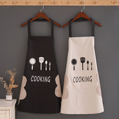 歐美風家居廚房防污防油圍裙可擦手女時尚圍腰廠家直供廣告定做