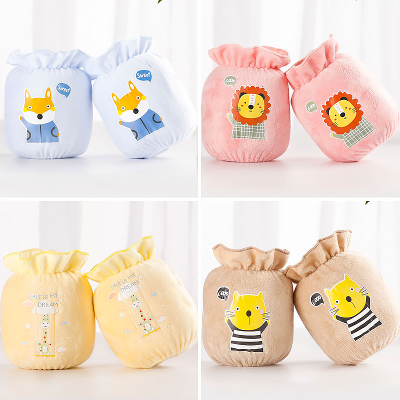 韓版卡通印花男女寶寶袖套時尚短款水晶絨布兒童防汙護袖冬季套袖