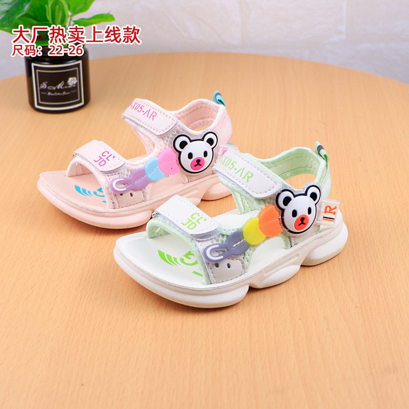 20夏季大廠熱賣小熊鞋 兒童露趾寶寶涼鞋 上線男女沙灘鞋童鞋批發