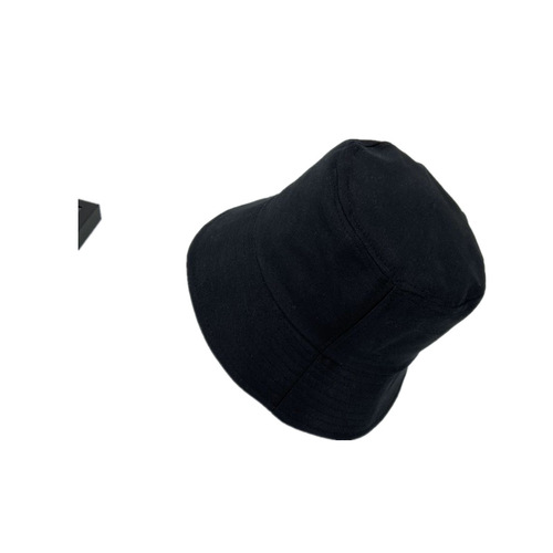Fisherman's Hat Korean Style Black Plain Cotton Bucket Hat Four Seasons Sun Protection Hat with Logo Sun Hat for Men and Women