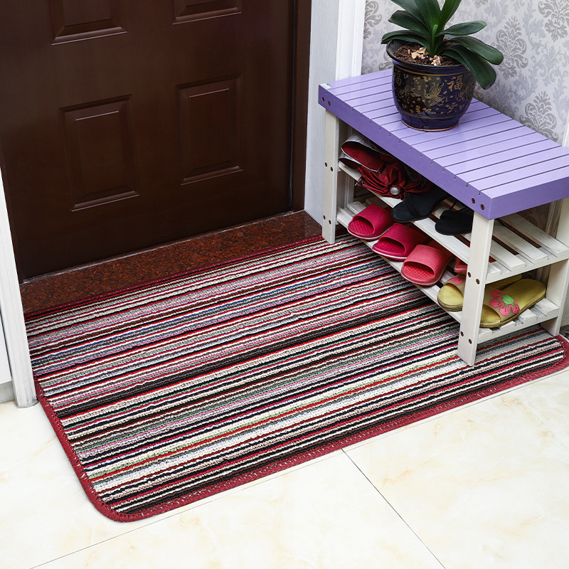 Wholesale Door Mat Baby Crawling Mat Striped Carpet Mat Water Absorbent Indoor and Outdoor Elevator Flame Retardant Dirty Resistant Carpet