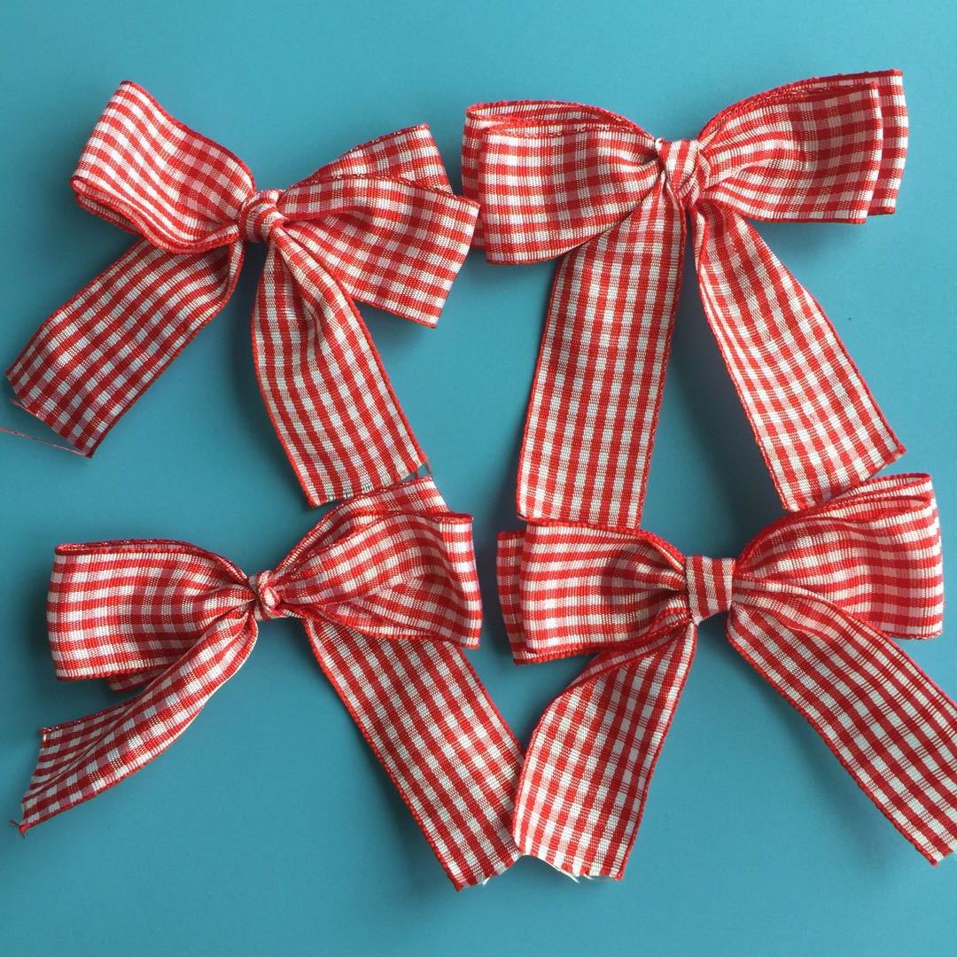 Big Red Plaid Bow8.5 CMFashion Clothing Accessories Hair Rope Clip Accessories Direct