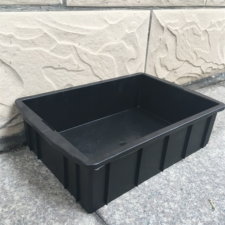 塑料周转小盒 防静电黑色平口盒厂家批发 零件工具收纳箱小号