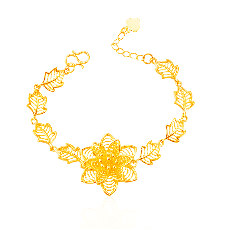 Imitación de lujo 24K pulsera de oro rosa hueco Red joyería de las mujeres de la moda de oro arena puesto en vivo suministro