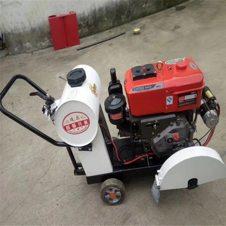 手推式柴油切割机生产厂家电启动柴油切割机混凝土路面柴油切割机