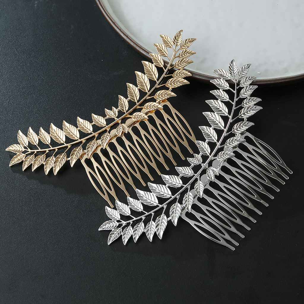 Fashion Style Fashion Leaf Alloy Hollow Out Hair Combs