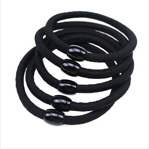 Black High-Elastic Korean Style Hair Tie Rubber Band Skirt Hair Accessory Thickened Small Decorative Hair Accessory