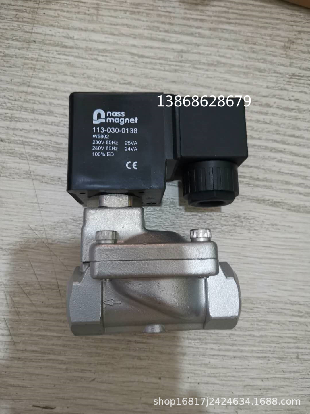 先导式电磁阀nass magnet线圈113-030-0138 W5802 230V 50Hz 25VA