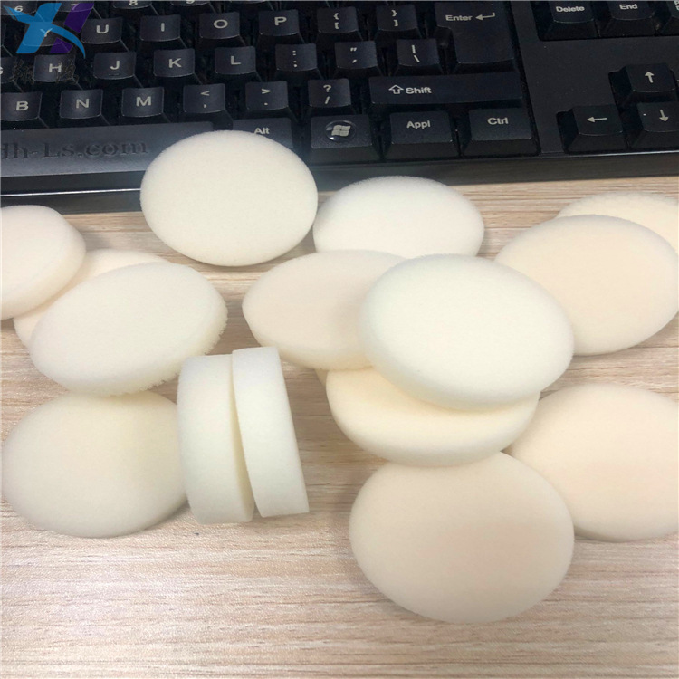 定做白色带点带logo气垫内胆海绵圆饼成型 过滤绵化妆刷清洁海绵