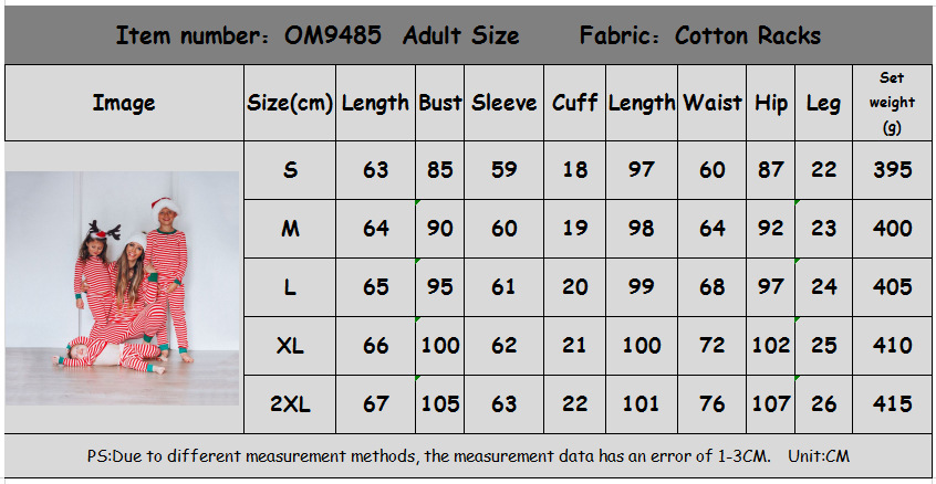 abbigliamento donna nuovo Natale genitore bambino vestito a righe stampa manica lunga casa vestiti casual vestito_voghion.com