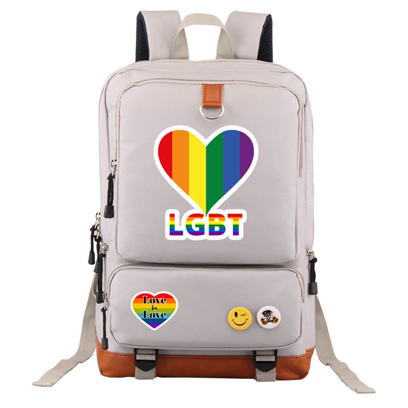 Wasserdicht 20 Zoll Brief Regenbogen Ferien Täglich Schulrucksack display picture 12