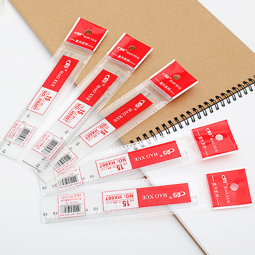 15cm ruler plastic with wave transparent primary school first grade ruler student stationery supplies 20cm scale