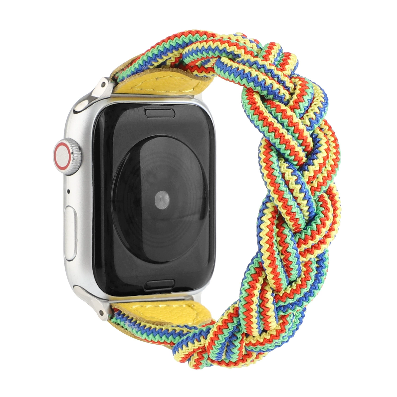 Apple, woven elastic watch strap handmade with pigtail
