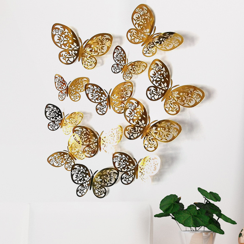 Mignon Papillon Papier Autocollant Mural Art Mural display picture 3