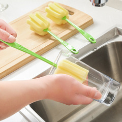 廠家直銷保溫杯贈品海綿刷 長手柄玻璃清洗杯刷 簡易奶瓶刷子