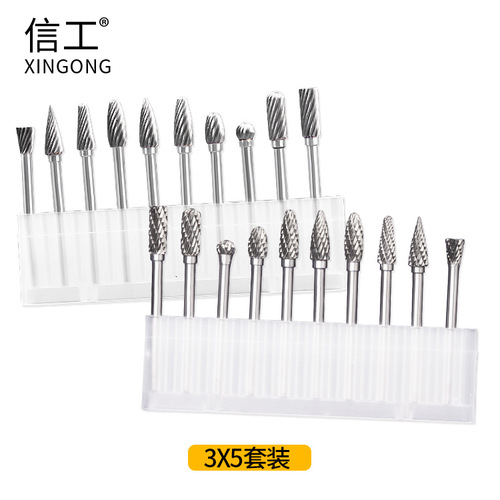 Carbide rotary file set 3*3 tungsten steel milling cutter 3*4 3*5 3*6 metal grinding head