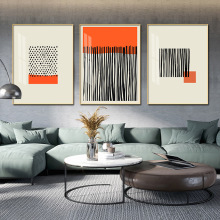 北欧风格抽象几何线条装饰画现代简约客厅卧室壁画房间床头挂画