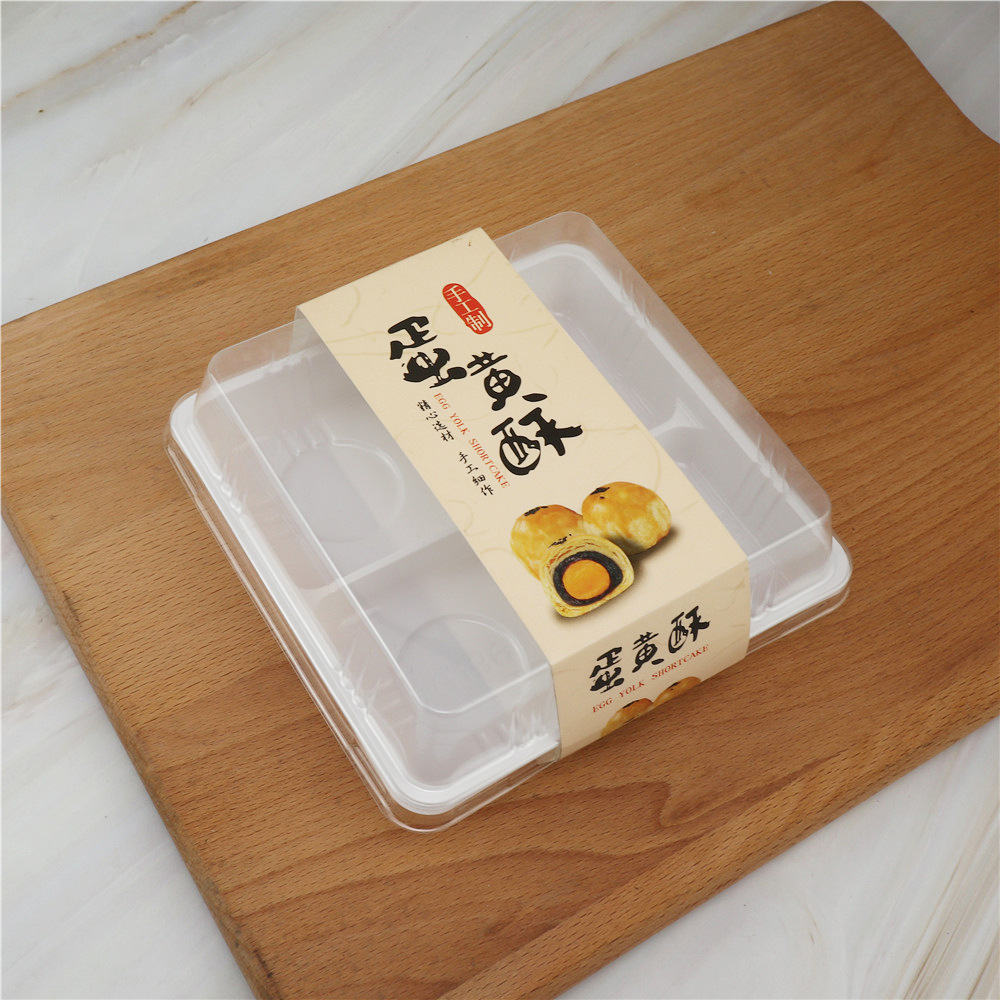 Caja de embalaje de huevo crisp, cuatro cuadrados de nieve, carne, pino de cáscara, patata de marismes, plástico transparente horneado, caja de embalaje de punto oeste image 9