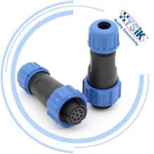 防水防尘SP13SP21螺丝压接针孔型对插2P3P4P5P6P7P9P电缆传感器