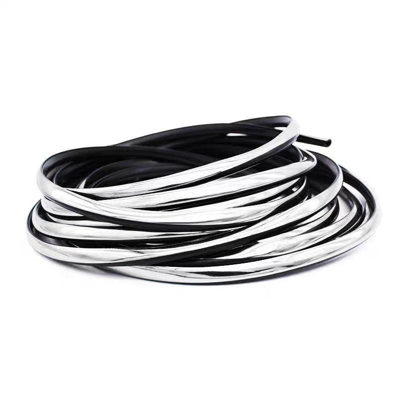 Tira de parachoques de la puerta del coche galvanoplastia superficie brillante borde de la puerta limpiaparabrisas anti-arañazos etiqueta protectora del coche tira adhesiva cuerpo del coche suministros decorativos universales image 5