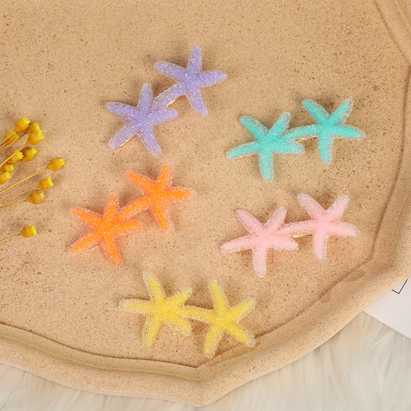 Cute Starfish Alloy Resin Hair Clip 1 Piece display picture 1