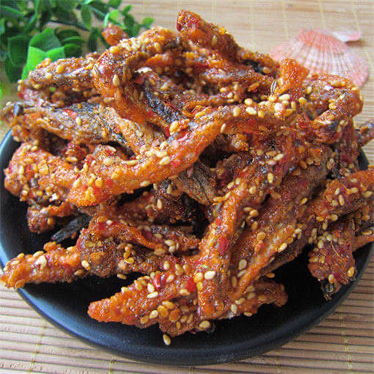 批發即食魚皮香麻辣海鮮零食油炸魚幹片酒店 辦公室休閑香脆小吃