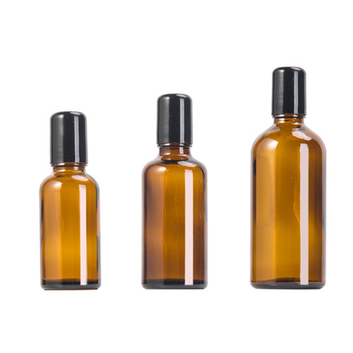 Brown light-proof small empty bottle massage rolling ball glass essential oil bottle Rolling ball bottle empty bottle perfume refill bottle wholesale