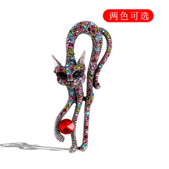 歐美動物別針 百搭萌萌的貓咪胸針復古貓胸花衣飾絲巾扣跨境外貿