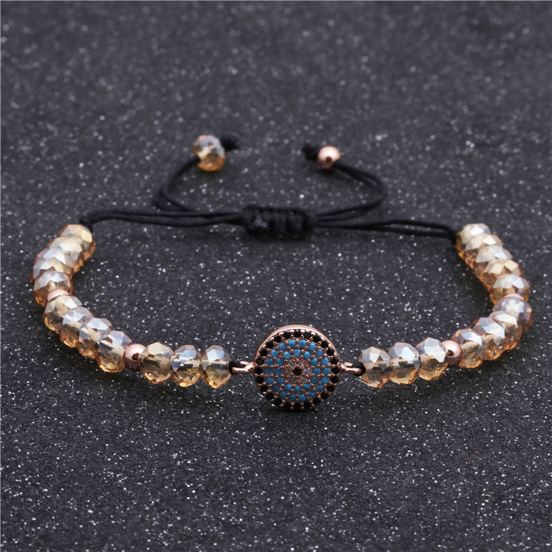 Europäischer Und Amerikanischer Grenz Überschreiten Der Schmuck, Mikro Eingelegtes Zirkon Augen Armband, Geschnittener Kristall, Verstellbares Armband, Kunden Spezifisch display picture 7