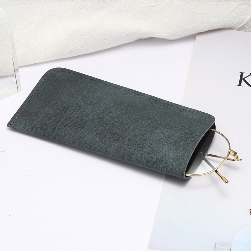 Hot Selling New Reading Glasses Case Soft Leather Glasses Bag Reading Glasses Leather Bag Waterproof Leather Case Affordable Direct Sales Wholesale