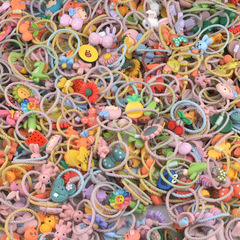 浮力卡通發圈100個地攤兒童發繩寶寶小皮筋韓版高彈力頭繩頭飾