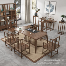 新中式白蜡木茶桌禅意实木组合茶台简约设计现代茶几设计方形艺术