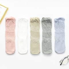 New Kids Socks Spring and Autumn Edition Children's Bubble Mouth Solid Color Mosquito-Proof Socks Comfortable Baby Socks Factory Wholesale