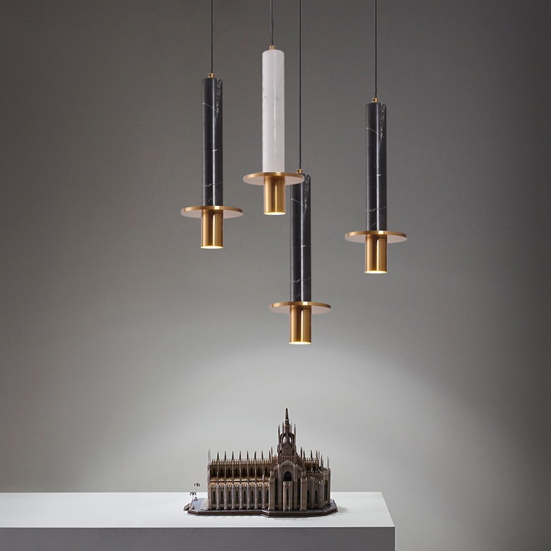 Simple Modern Chandelier Light Luxury Villa Dining Room Living Room Lamp Iron Marble Personality