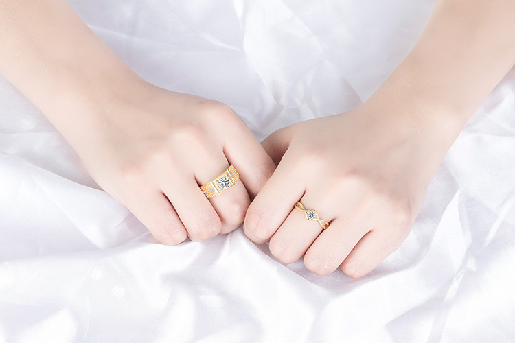 Men's Zircon Open Ring With Great Wall Texture Designer Style_voghion.com