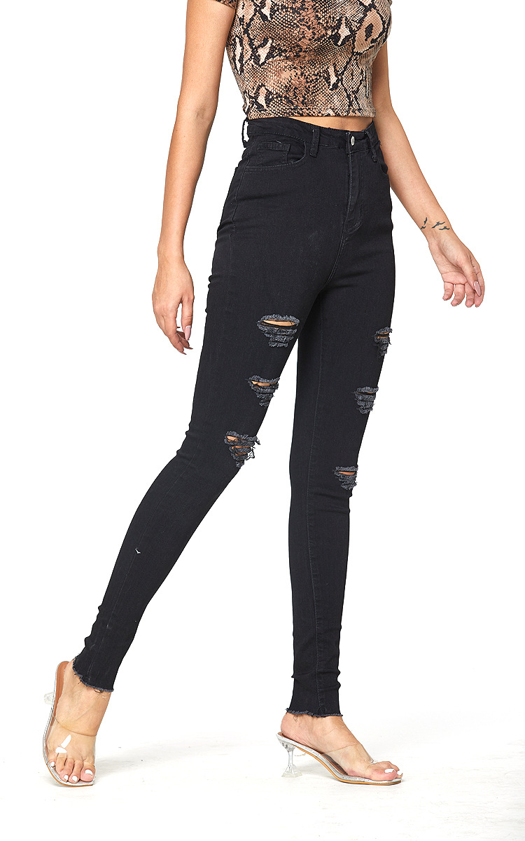 pantalones vaqueros slim rotos NSSY9894