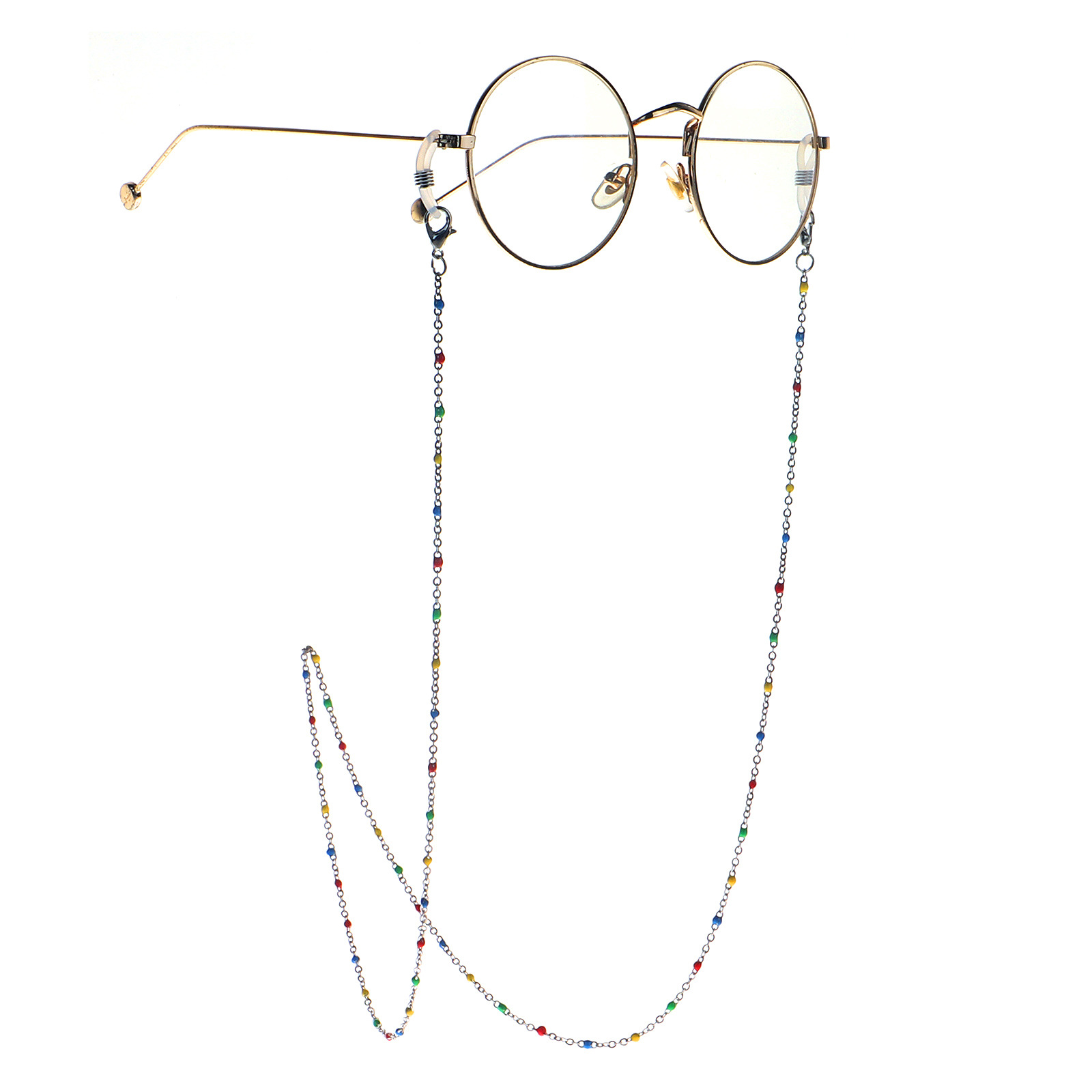 10g Weight Stainless Steel Material Silver Color Steel Color Stainless Steel Drip Oil Handmade Chain Sunglasses Chain Color Retention Non-slip Glasses Chain Wholesale Nihaojewelry 3