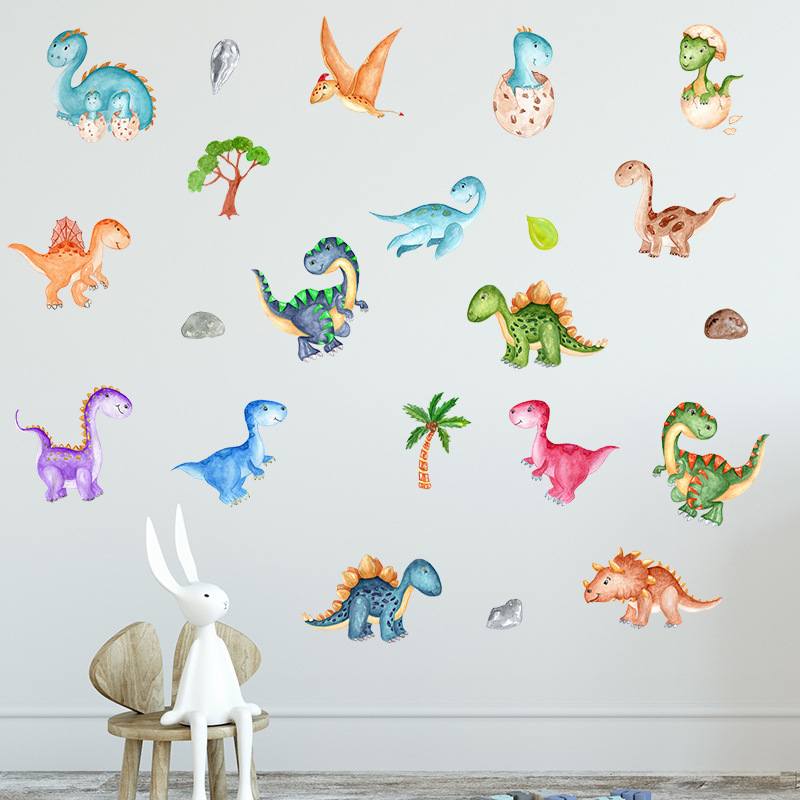 Cartoon Dinosaurier Welt Wandaufkleber Persnlichkeit Kinderzimmer Wanddekoration PVC abnehmbare Aufkleberpicture2