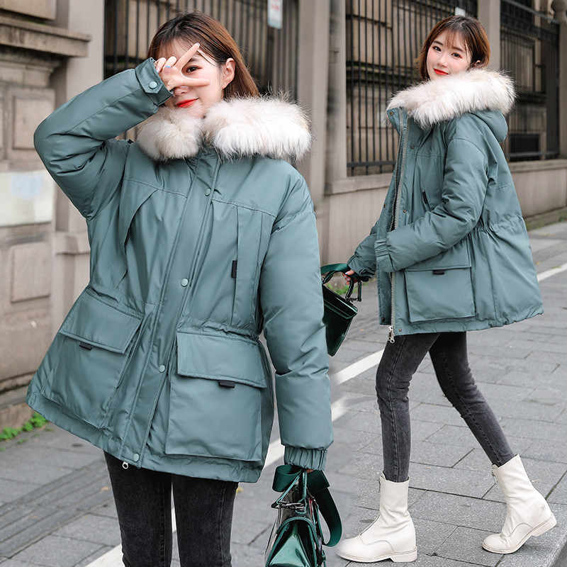 Cross border work clothes cotton-padded clothes Korean Edition Easy 2020 winter thickening Lazy wind Little Faction overcome Down Cotton