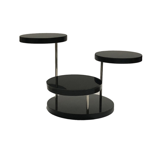Hot selling acrylic ring jewelry display stand three-layer round jewelry rotating ring display stand display stand