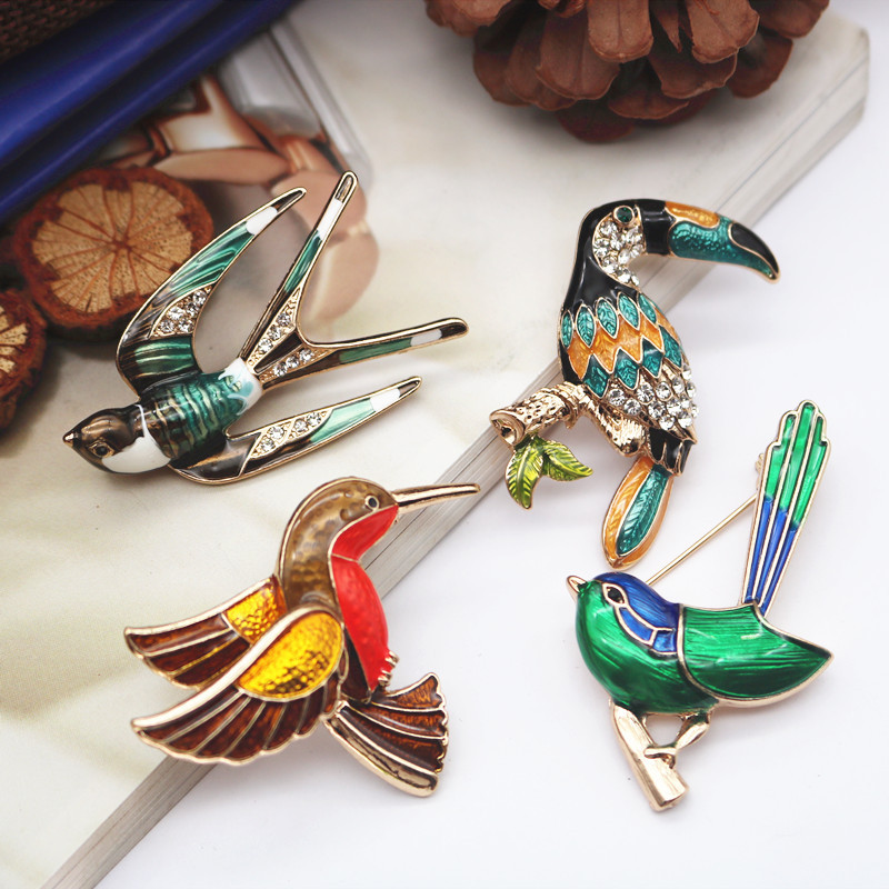 20g Weight Artificial Gemstones Inlay Material Brooches Classification Cute Pin Animal Alloy Enamel Inlay Artificial Gemstones Unisex Brooches