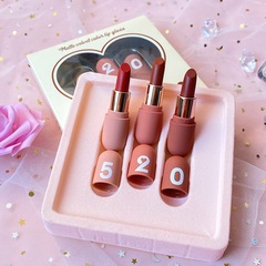 Hengfang three-pack capsule lipstick lip glaze gift box velvet matte matte color girly heart student set makeup
