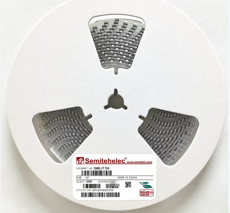 SMBJ7.5A TVS瞬态抑制二极管 SMB SEMITEH 全新原装正品