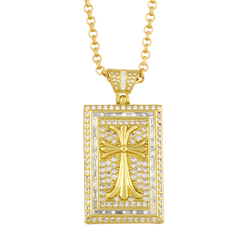 Creative Cross Virgin Mary Iron Necklace
